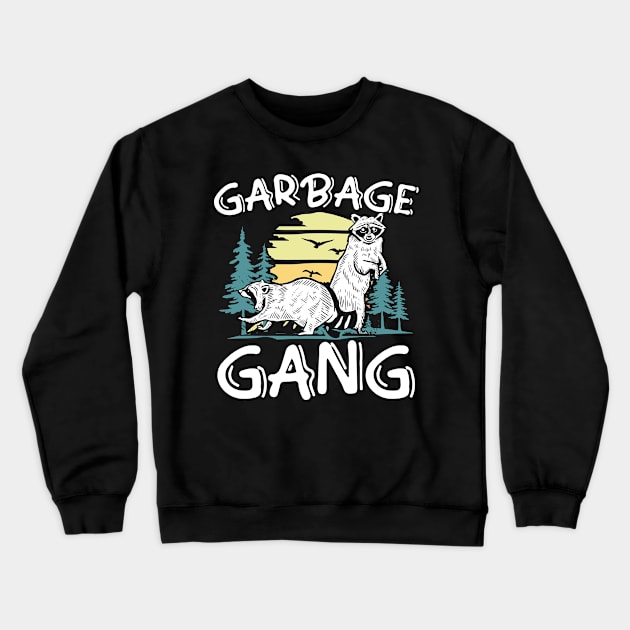 Garbage Gang Racoon Crewneck Sweatshirt by AngelBeez29